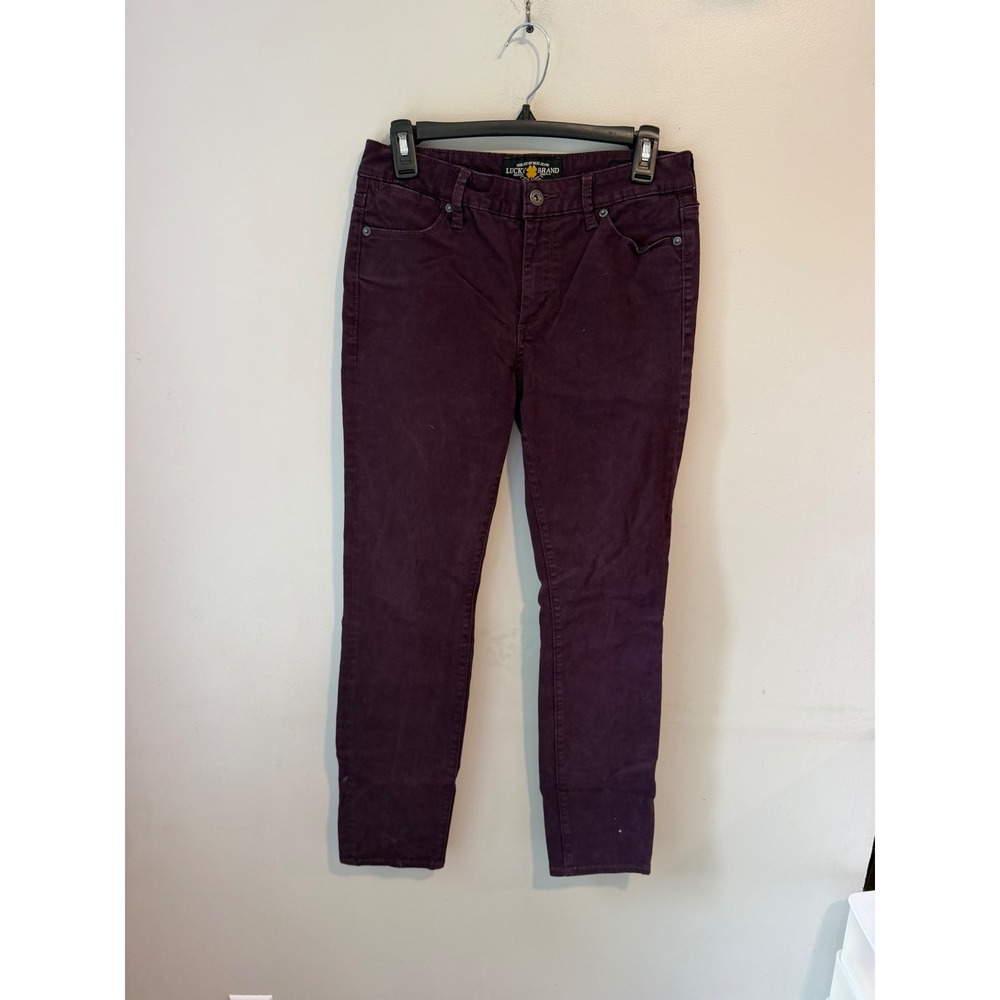Lucky Brand Hayden Skinny Jeans Womens 6/28 Purple Plum Mid Rise 7WD10391